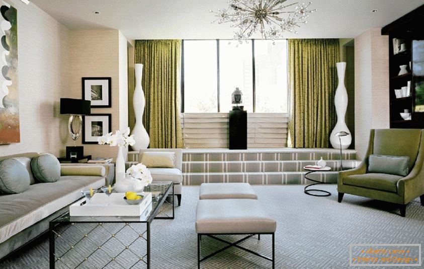 Stile Art Deco nel soggiorno