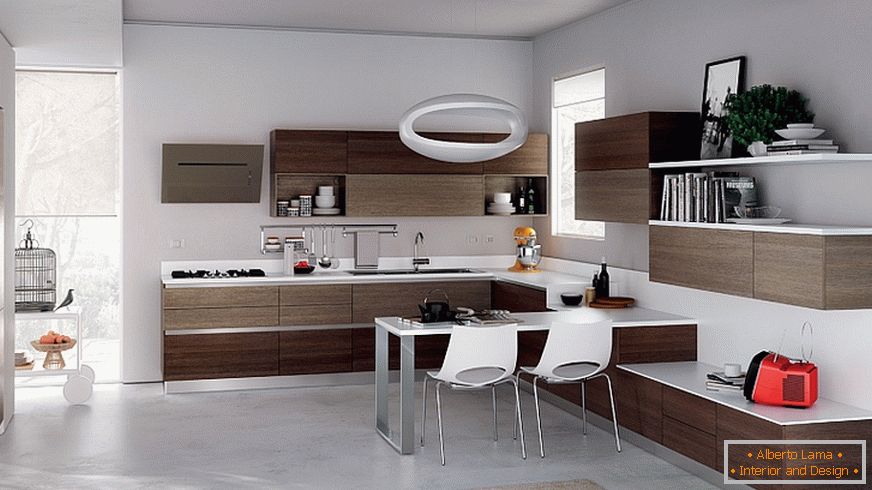 Cucina dal design interno