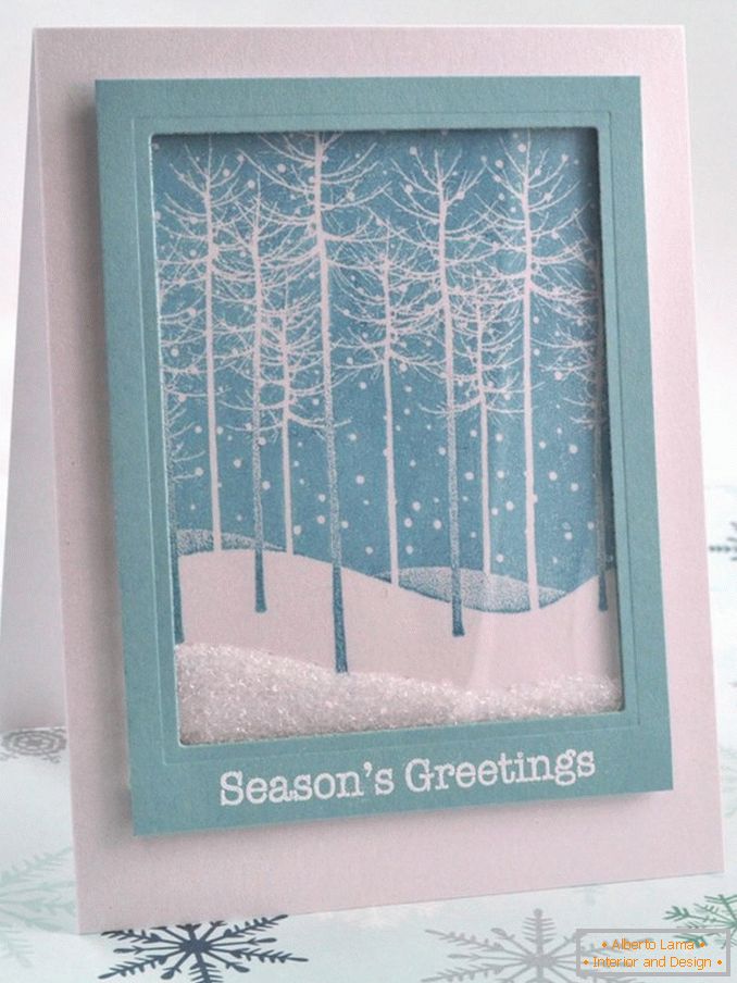 Cartolina di Natale con la neve
