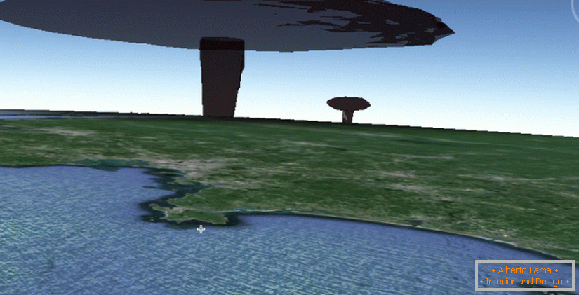 Simulatore 3D delle conseguenze dell'esplosione di una bomba nucleare