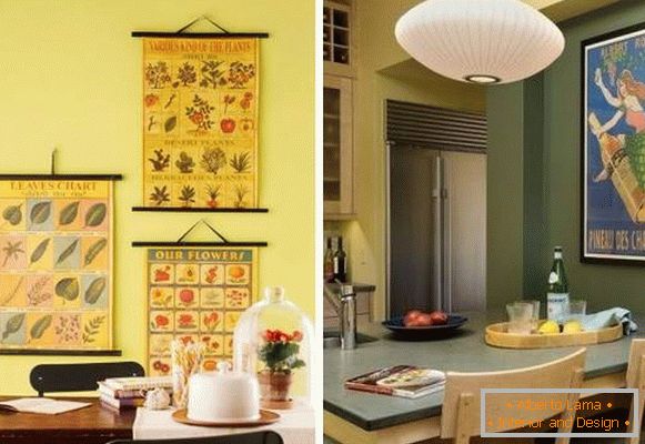 Come decorare le pareti in cucina - foto di idee