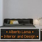 Letto scuro interno bianco