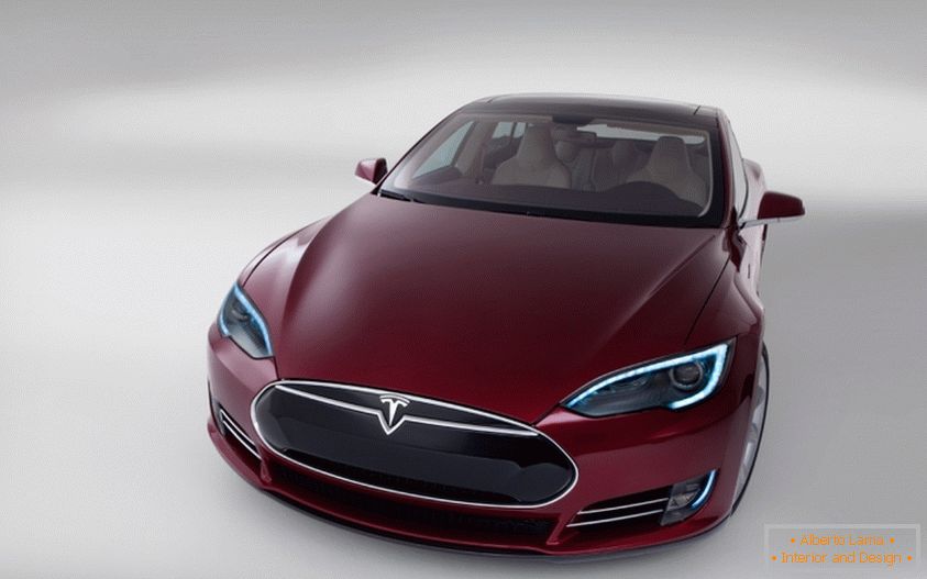 auto elettrica Tesla S silver