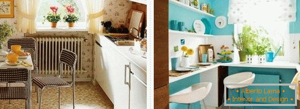 Esempi del layout di piccole cucine