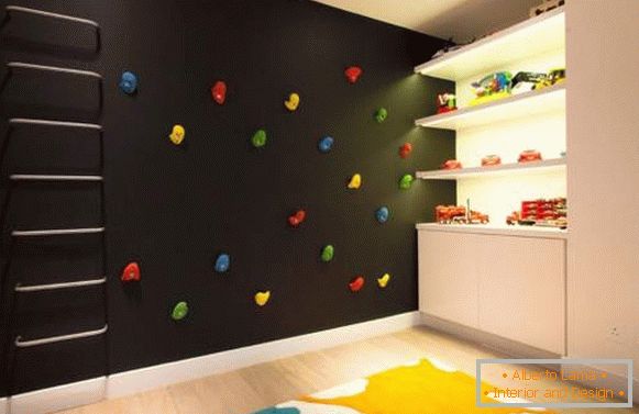 Una combinazione insolita di colori all'interno della stanza dei bambini