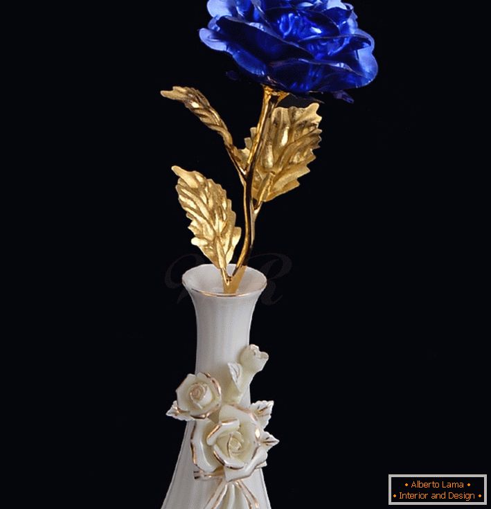 Per sempre-pesca e foglia d'oro-roses-conservato normale-oro fiore-rosa-blu-colore-per-decorazioni-wedding-Natale