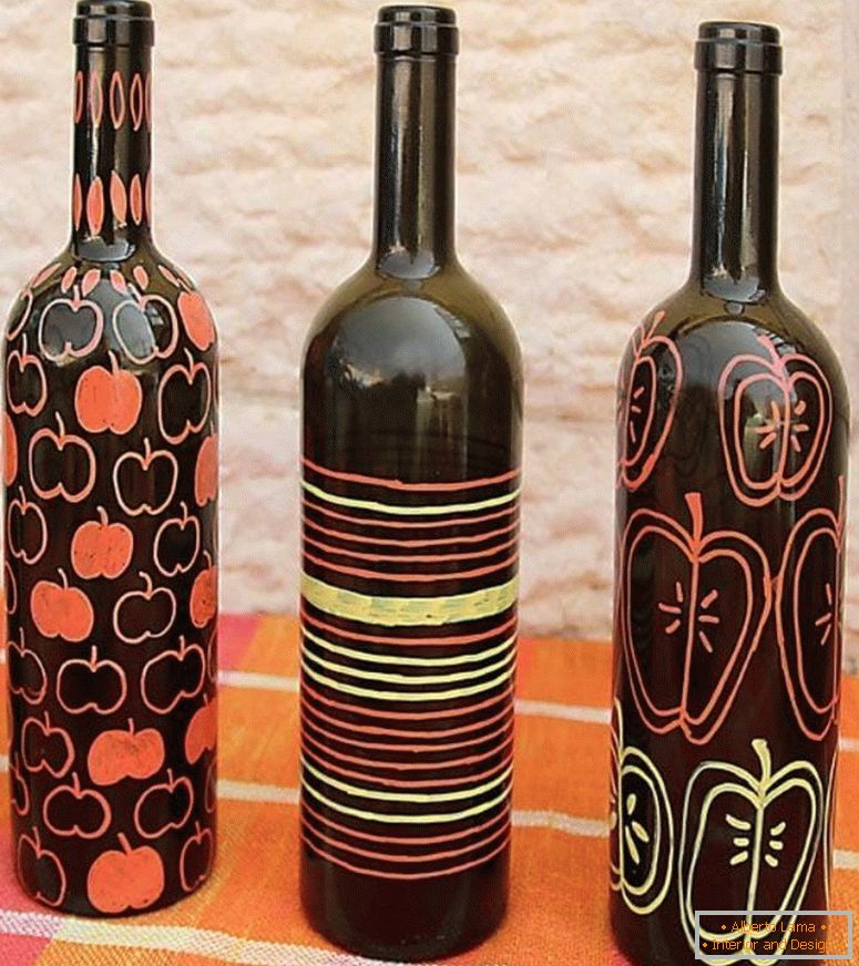 Idee per dipingere bottiglie di vino