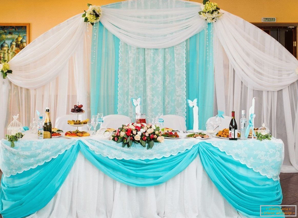 Colore turchese nella decorazione della sala delle nozze
