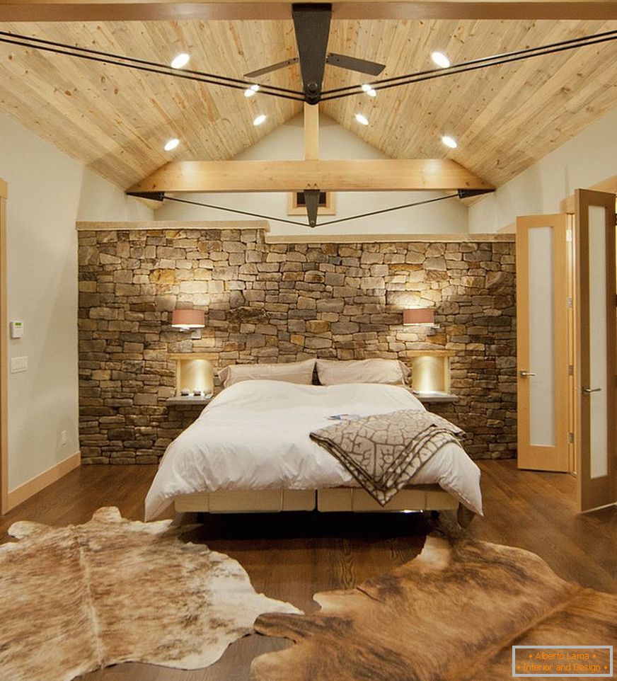 Camera da letto in stile ecologico