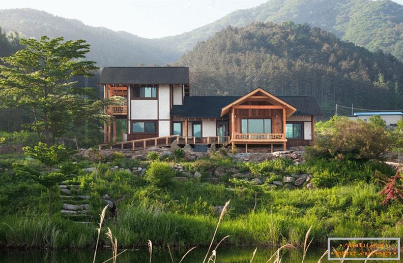 Paese casa di legno in Corea