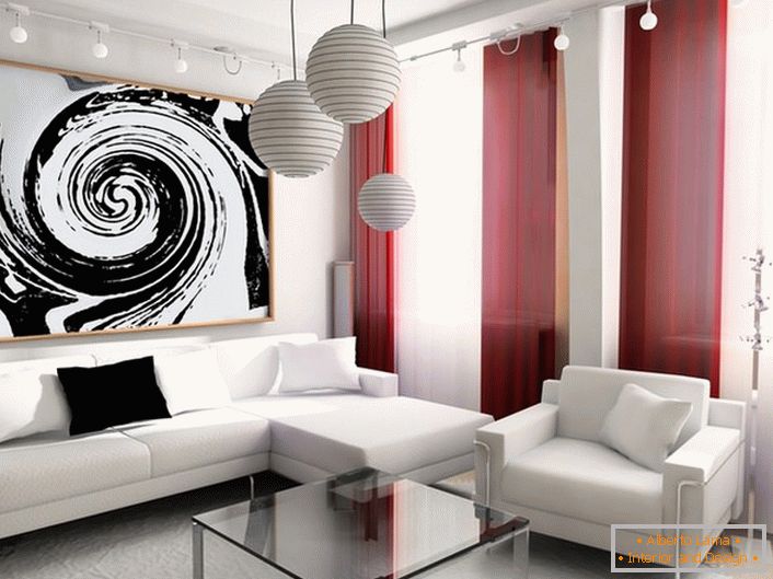 Per uno stile high-tech, i divani con elementi in metallo cromato sono l'ideale. 