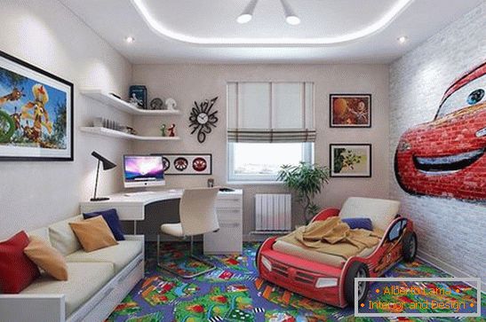 design di appartamenti bilocale 60 m, esempio fotografico