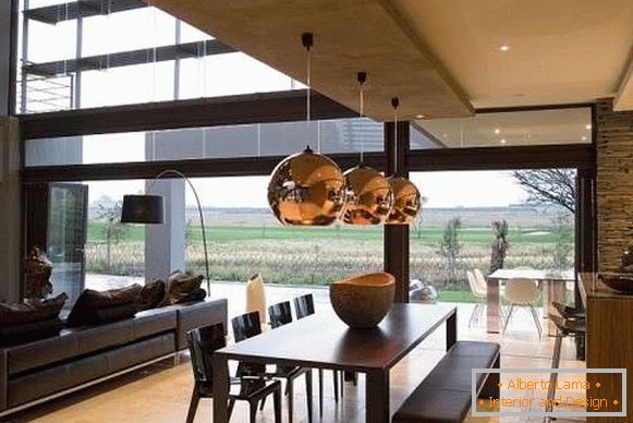 Interior design di una casa privata - кухня гостиная в современном стиле