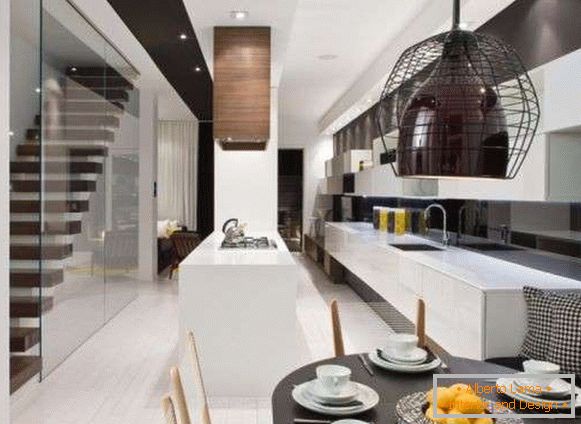 Modern interior design di una casa privata - foto del primo piano