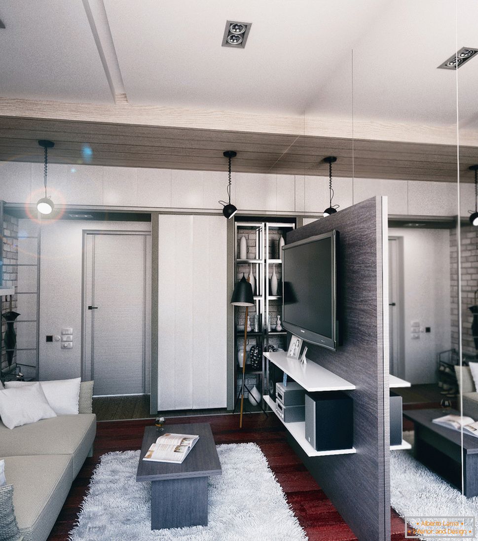 Interior design di un piccolo appartamento in stile loft - фото 3