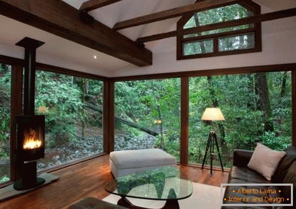 Interior design di una casa di campagna - camere di foto in stile ecologico