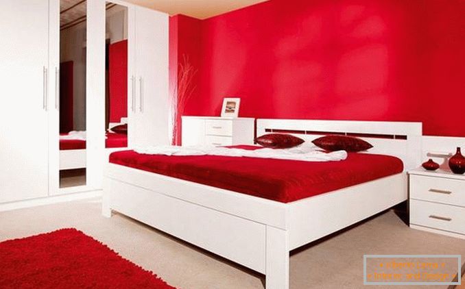 design camera da letto rossa, foto 12