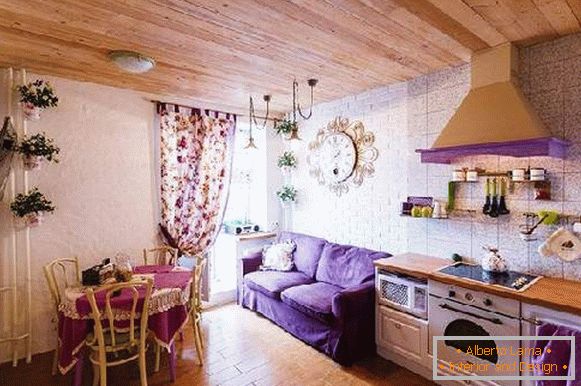 design cucina 12 m con un divano foto, foto 40