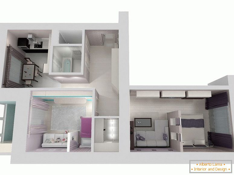 Progetto di design di un piccolo appartamento