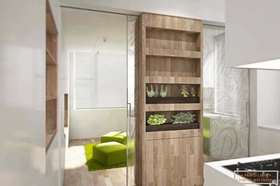 Trasformatore di design di appartamenti: piccola cucina