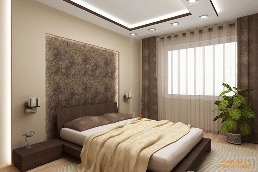 Camera da letto di design di 12 mq