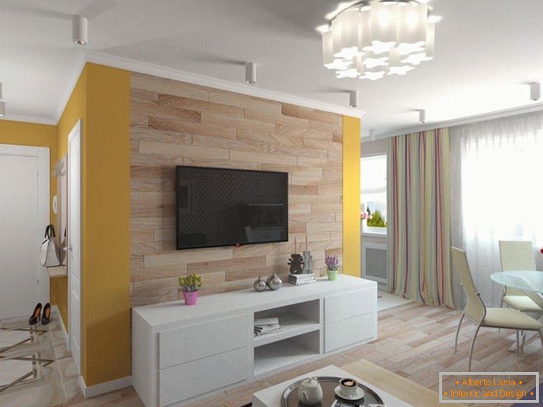 Decorazione di una stanza con una decorazione in legno