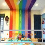 Rainbow sopra il letto