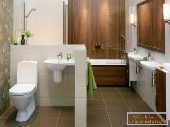 design di un bagno stretto con servizi igienici, foto 45