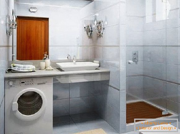 design di un bagno stretto con servizi igienici, foto 18