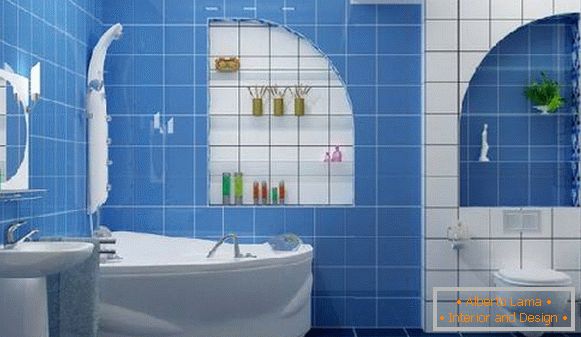 progetto di un piccolo bagno combinato con un gabinetto, foto 42
