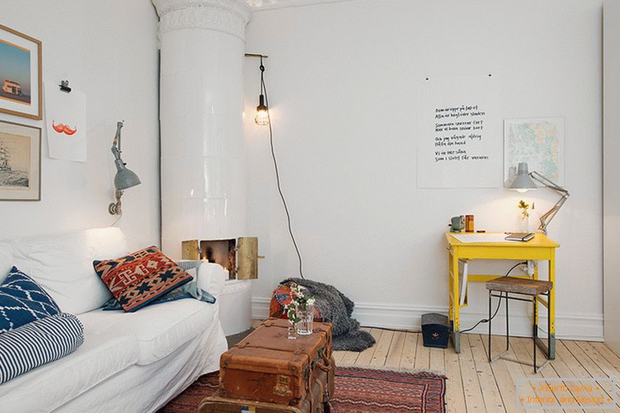 Appartamento monolocale a Göteborg progettato da designer svedesi