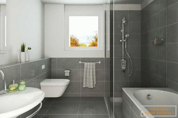 Lo stile Art Nouveau è morbido, neutrale, calmo. La classica combinazione di bianco e nero è un'opzione eccellente per arredare un bagno.