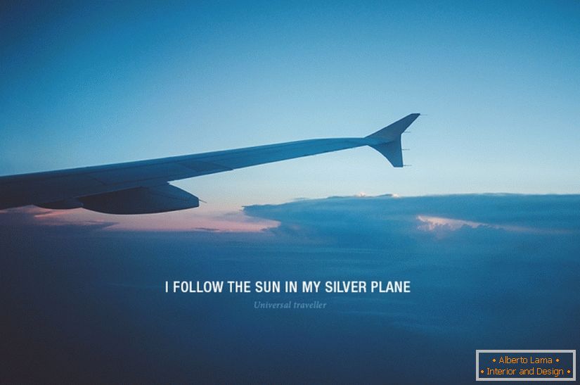 Seguo il sole sul mio aereo d'argento