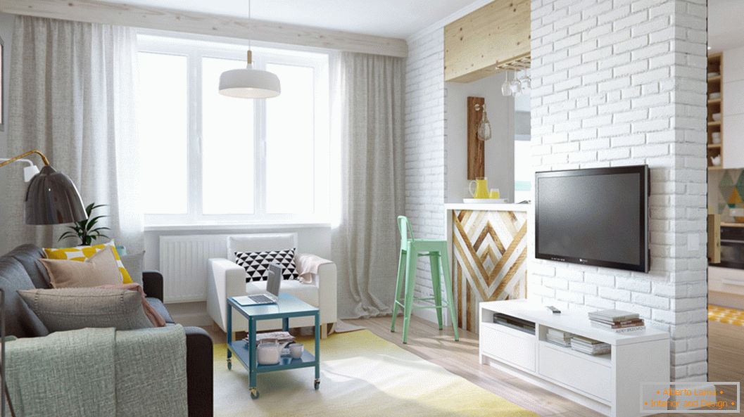 Interior design di un piccolo appartamento a Mosca