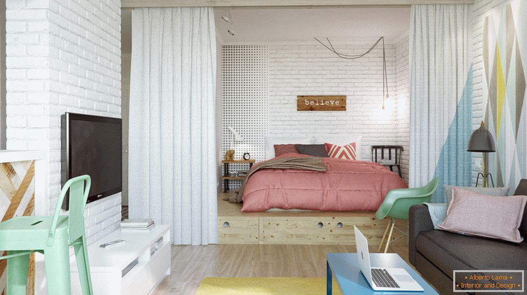 Interior design di un piccolo appartamento a Mosca