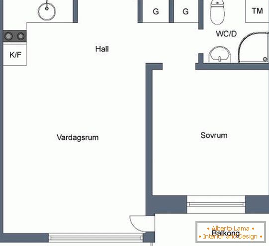 Piano reale per un piccolo appartamento