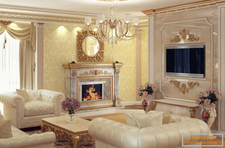 Foto-interior-living-in-classico stile
