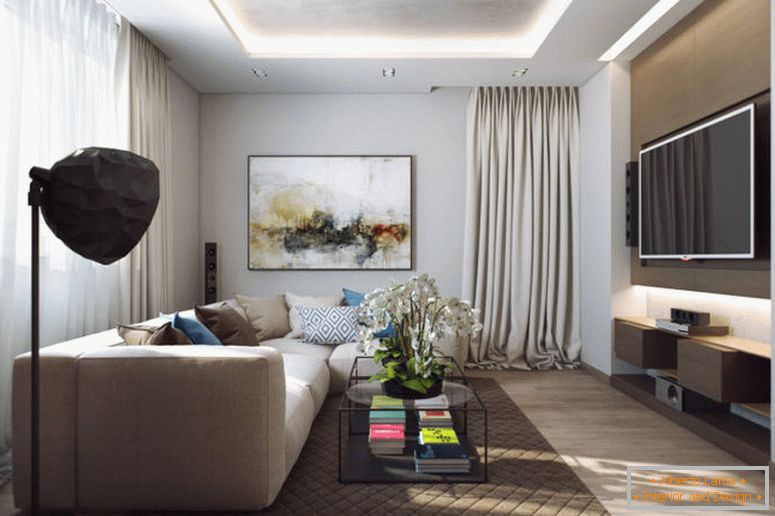 soggiorno-in-stile-minimalismo-con-grande-TV-e-immagine