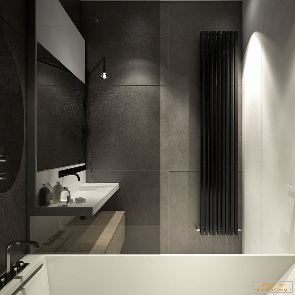 Design del bagno per un piccolo appartamento in stile loft - фото 3