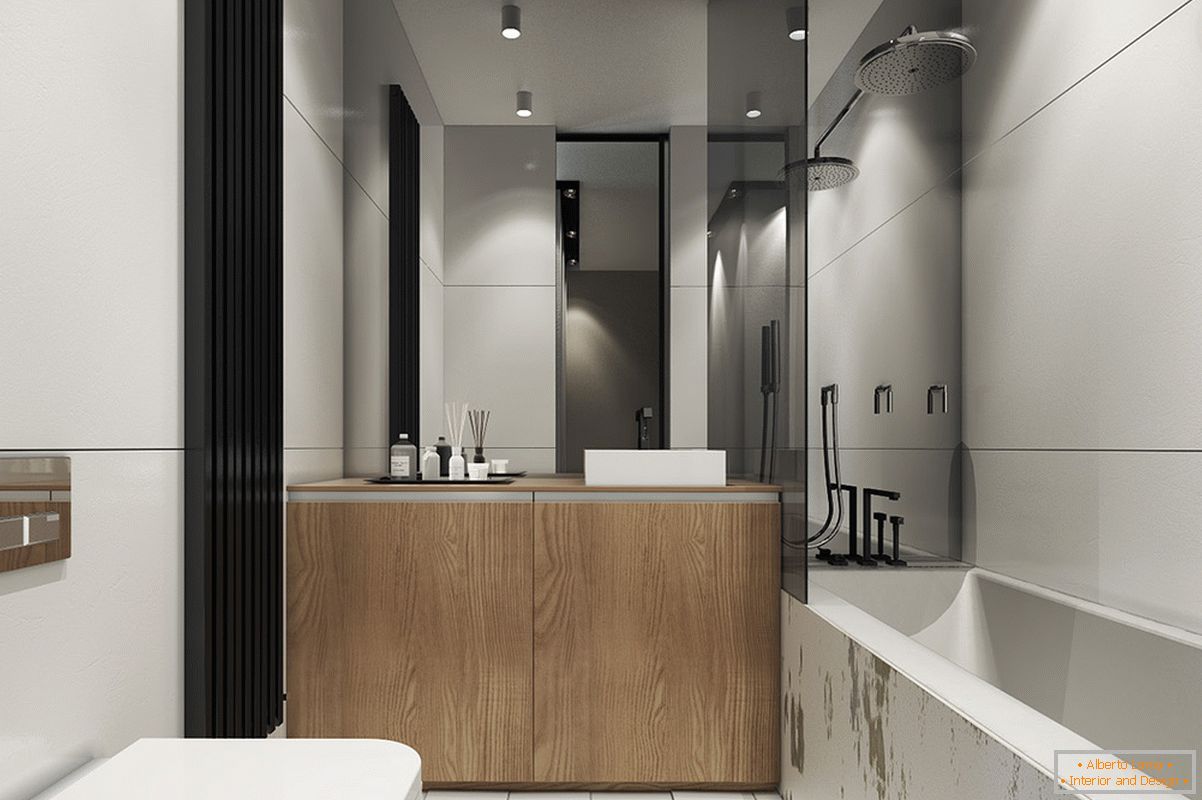 Design di un bagno per un piccolo appartamento in stile scandinavo - foto 2
