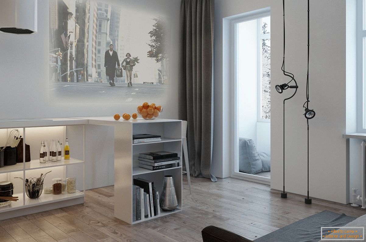 Design per un piccolo appartamento in colori pastello - фото 5