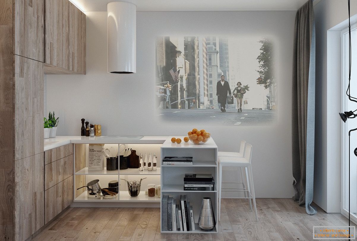 Design per un piccolo appartamento in colori pastello - фото 7