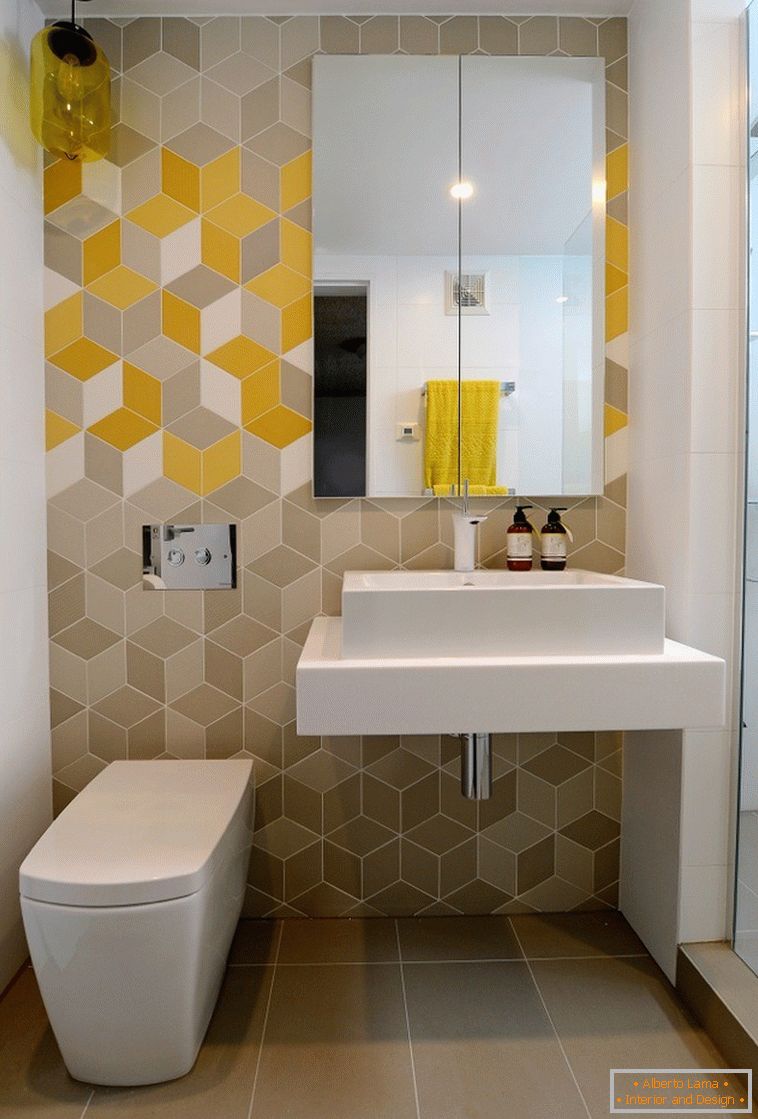 Motivo geometrico nel design del bagno