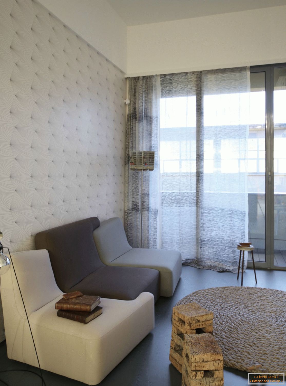 Interno di un piccolo appartamento a Torino, Italia