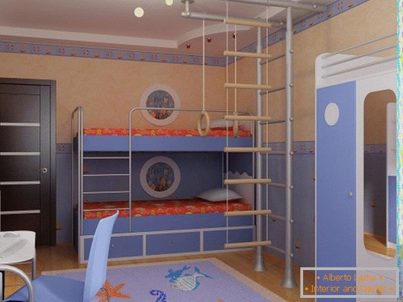 interno di una stanza per bambini per uno scolaro, foto 57