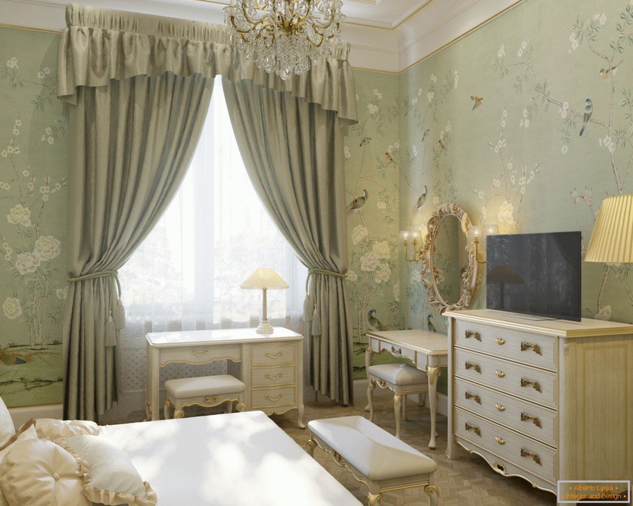 Camera da letto - design in stile classico