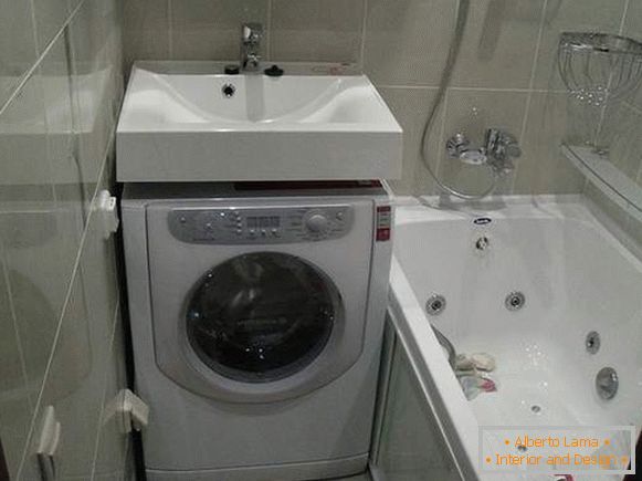 design del bagno con lavatrice, foto 1