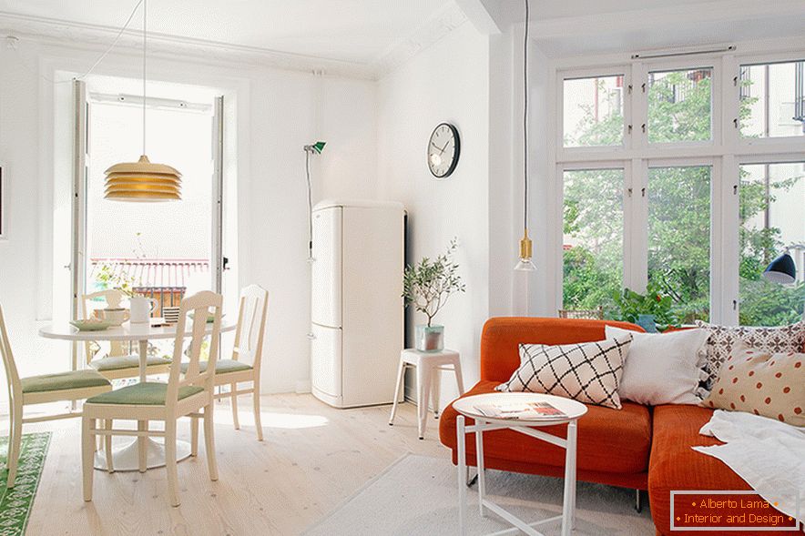 Interno di un appartamento monolocale a Göteborg