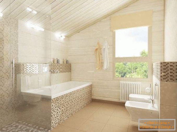 Interno di una piccola casa privata - design del bagno