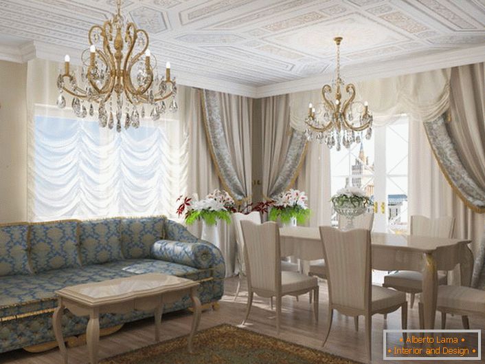 Il soggiorno in stile Art Nouveau enfatizzerà il gusto squisito del proprietario della casa.